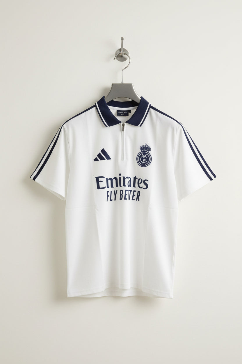 Real madrid white Puff Zipper