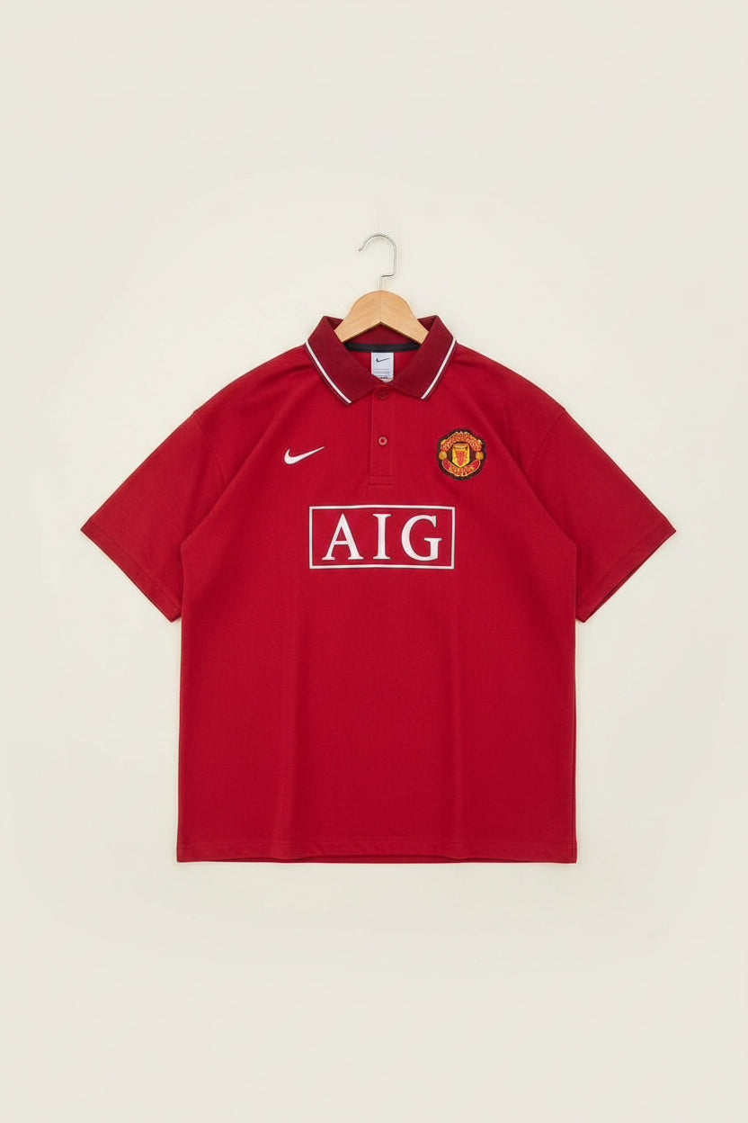 Manchester United Premium Oversized Embroidery Cotton Polo