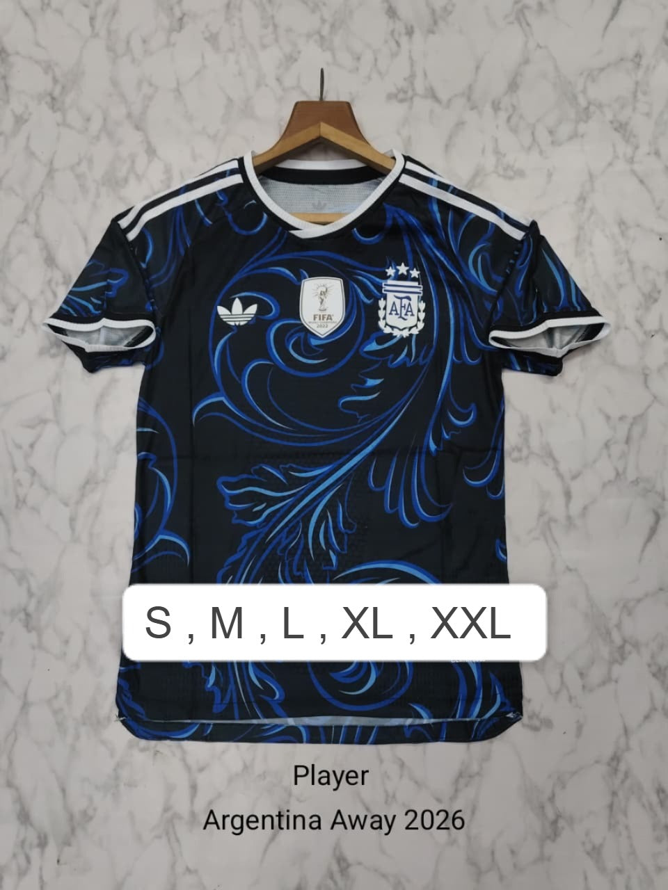 Argentina Away Player Grade Quality Jersey ( Slim Fit)