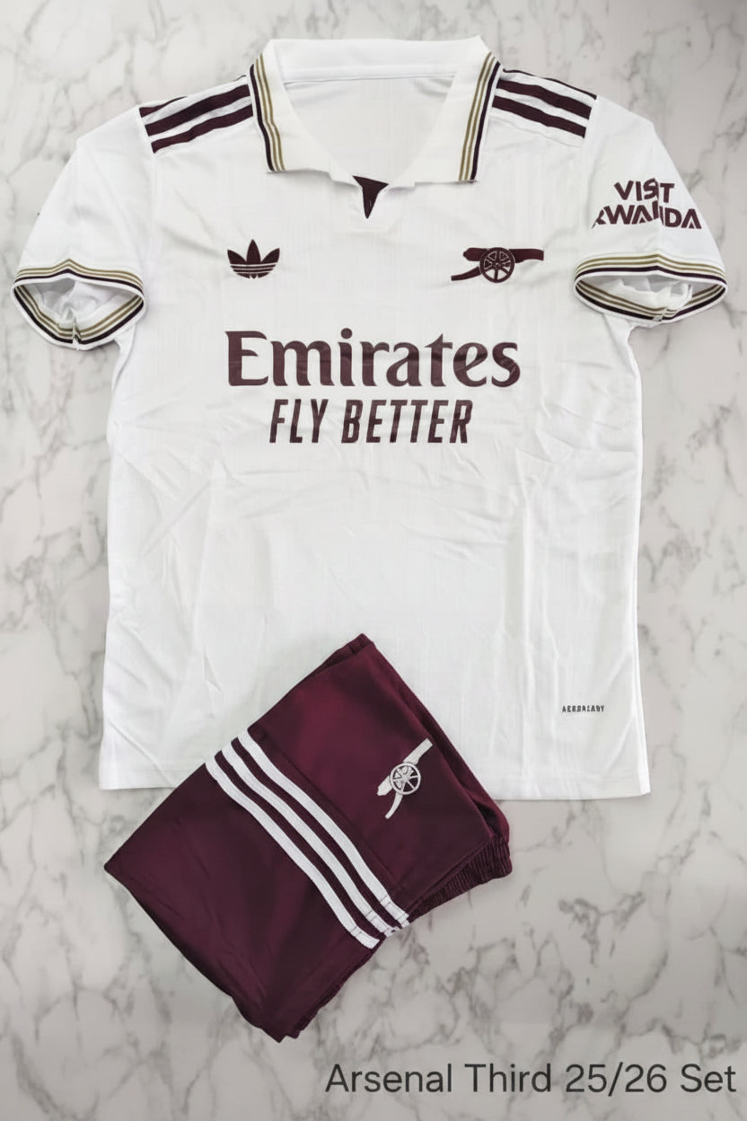 Arsenal 25-26 3rd Jersey with shorts set