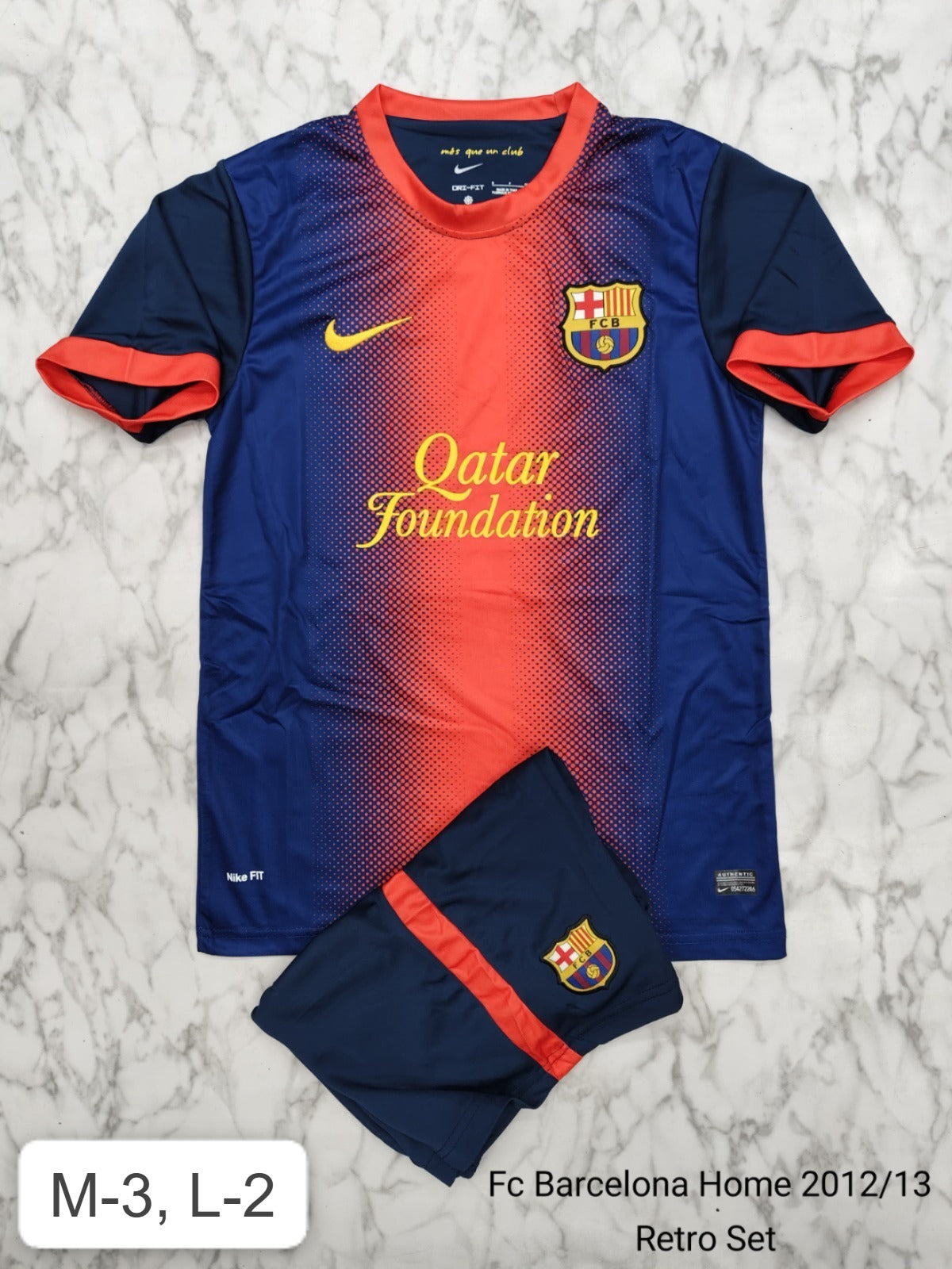 Barcelona retro home Jersey With Shorts Set