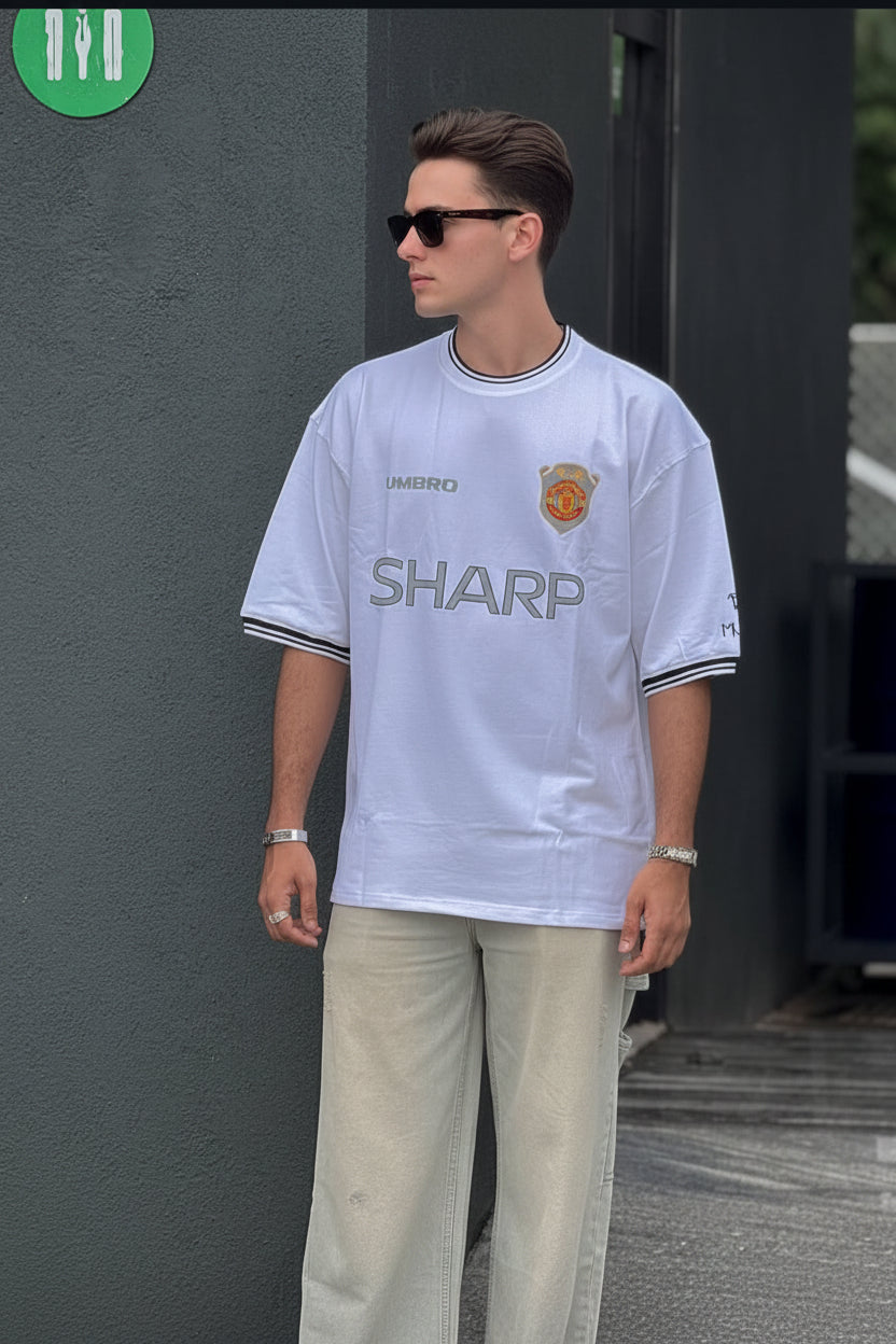 Manchester United Retro Inspired White Tee