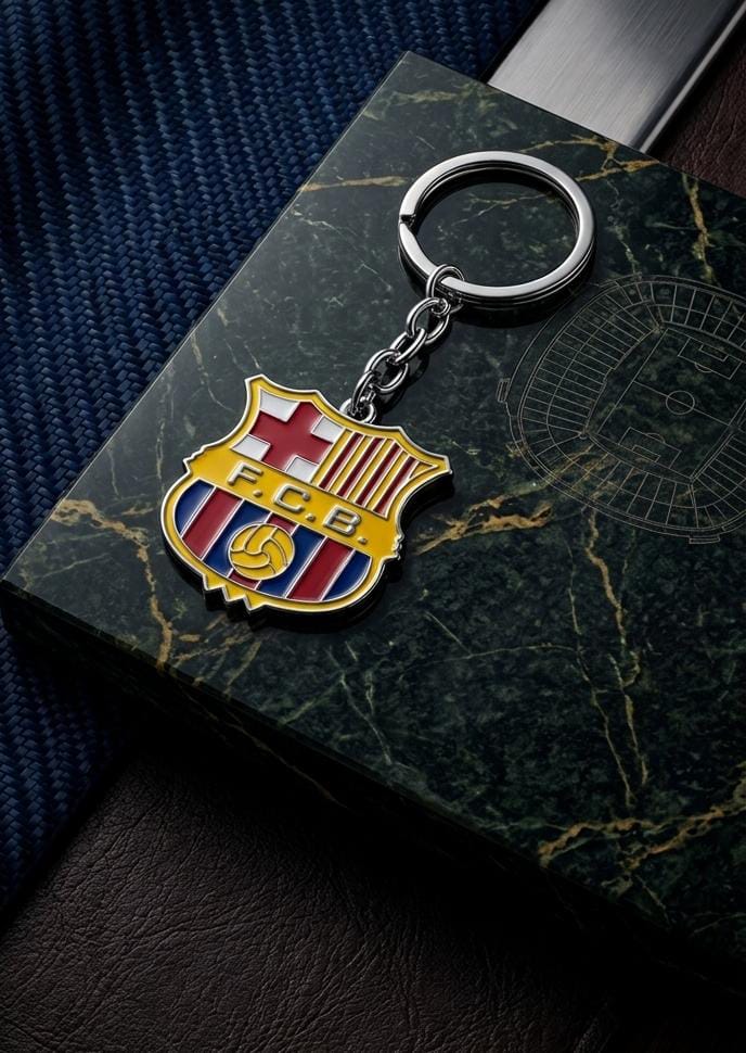 Barcelona Colour Metal Keychain