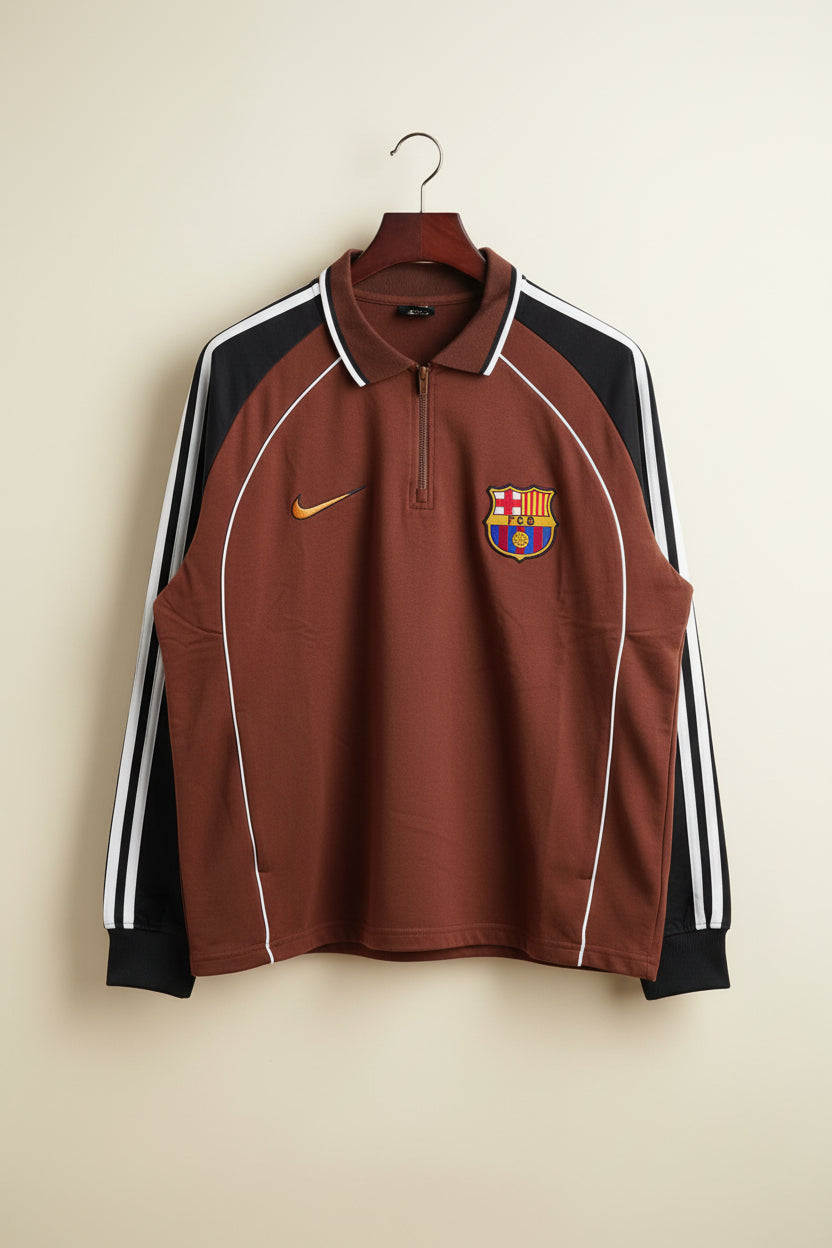 Barcelona Brown High Gsm zipper