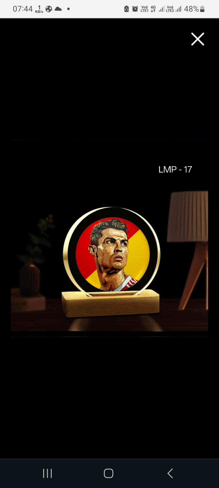 Cristiano Ronaldo Usb Lamp