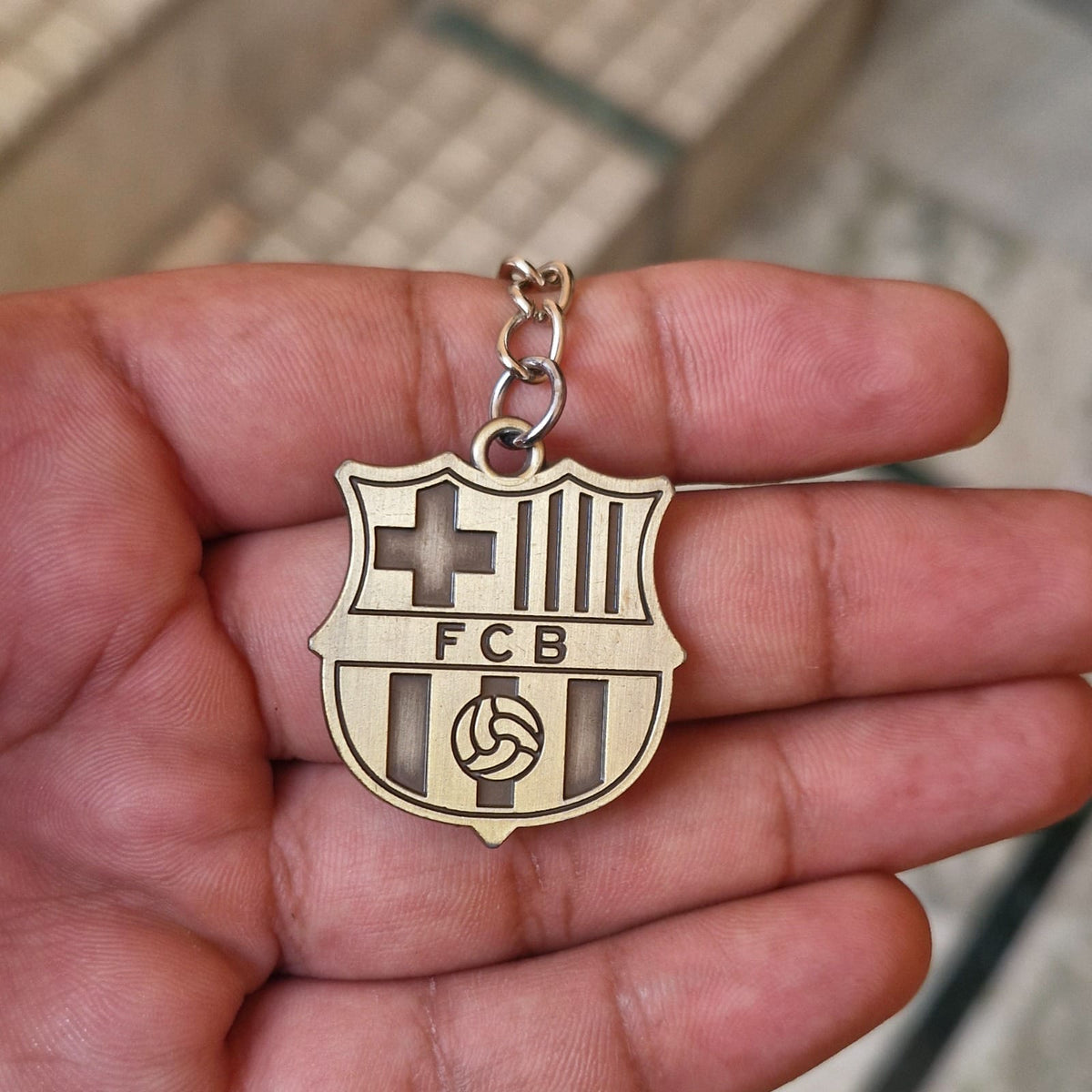 Barcelona Metal Vintage keychain