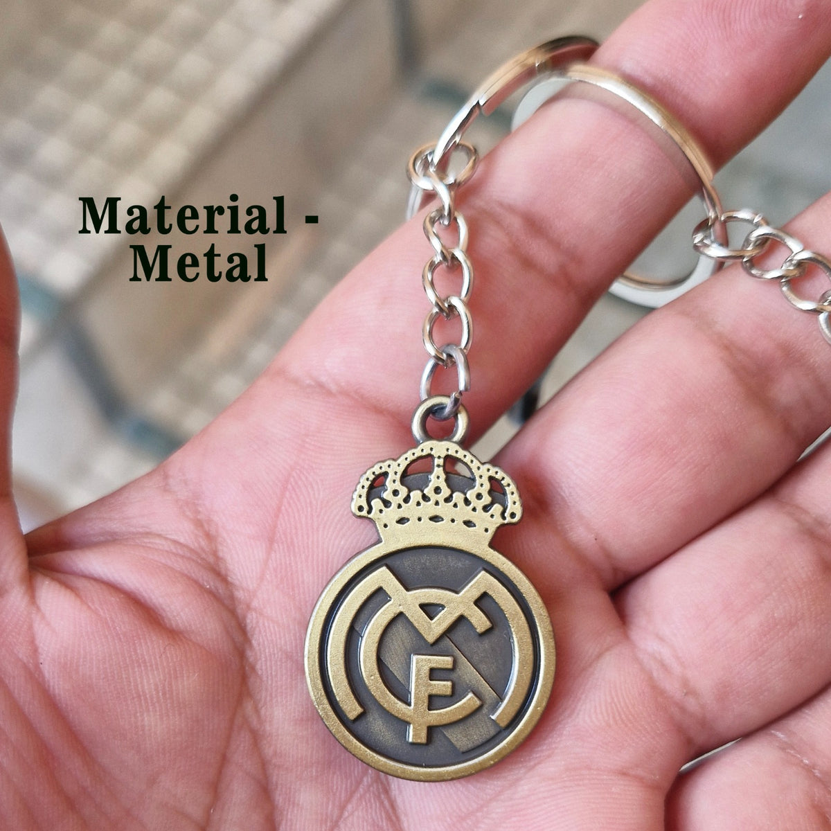 Real Madrid Vintage Metal Keychain