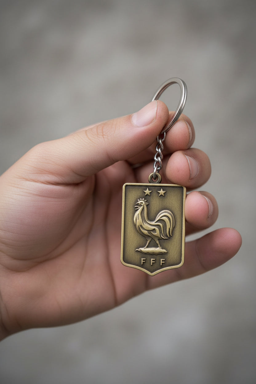 France Vintage Metal Keychain